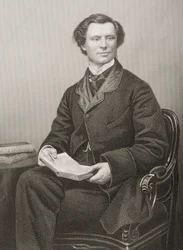 William Coutts Keppel (1832-94) Viscount Bury, graverad av D.J. Pund från ett fotografi, från 